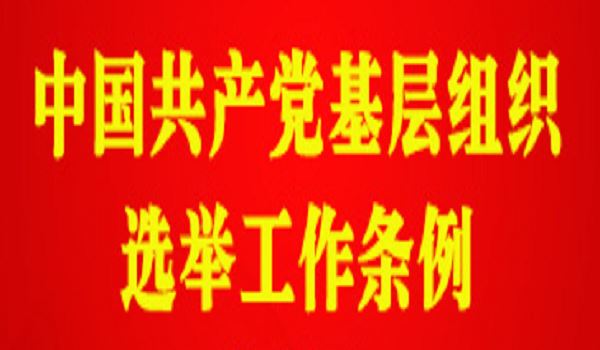 《中國共產黨基層組織選舉工作條例》